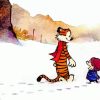 Calvin And Hobbes In Snow Paint by numbers