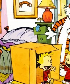 Calvin And Hobbes Cartoon paint by numbers
