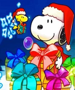 Christmas Snoopy Paint by numbers