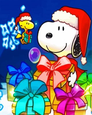 Christmas Snoopy Paint by numbers