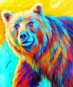 Colorful Bear Art paint by numbers