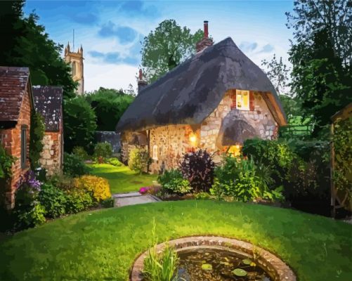 Cotswolds Cottage paint by numbers