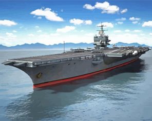Cvn 65 Military Ship paint by numbers