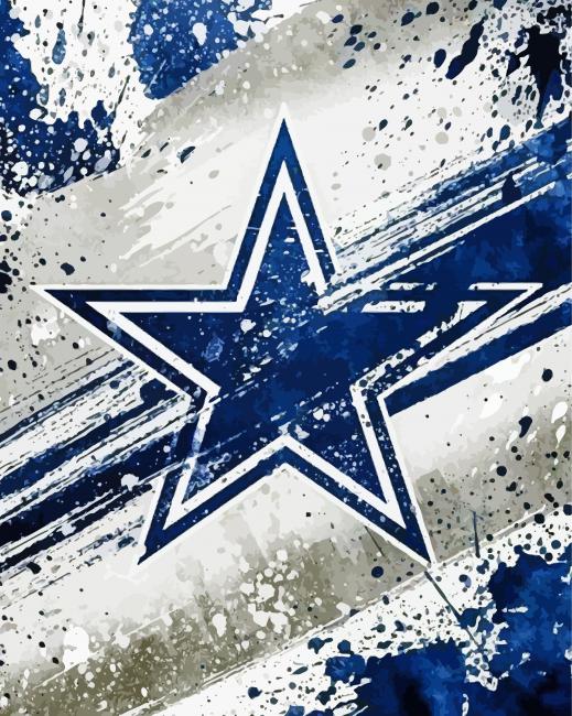 Dallas Cowboys Logo Paint By Numbers Numeral Paint Kit