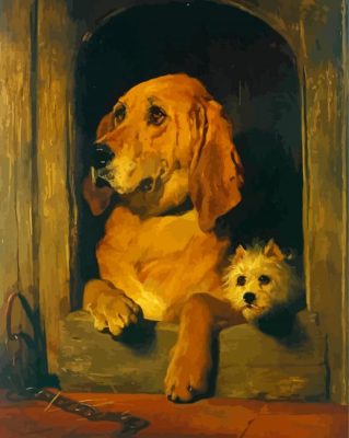 Dignity and Impudence by edwin landseer paint by numbers
