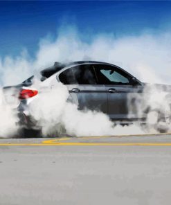 Drifting Grey Car paint by number