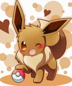 Eevee Pokemon Anime paint by number
