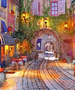 French country cafe art paint by numbers