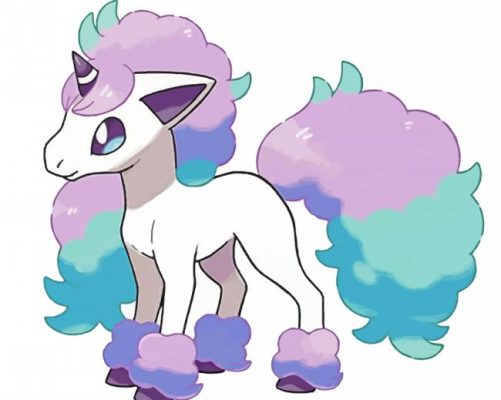 Galarian Ponyta paint by number