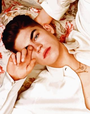Hero Fiennes Tiffin Actor Paint by numbers