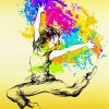 Hip Hop Dancer Jumping paint by numbers