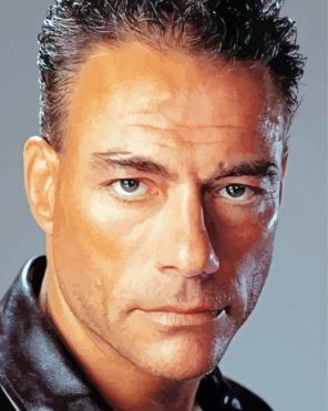 Jean Claude Van Damme face paint by numbers