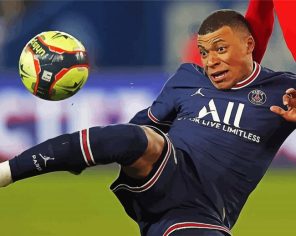 Kylian Mbappe Footballer paint by number