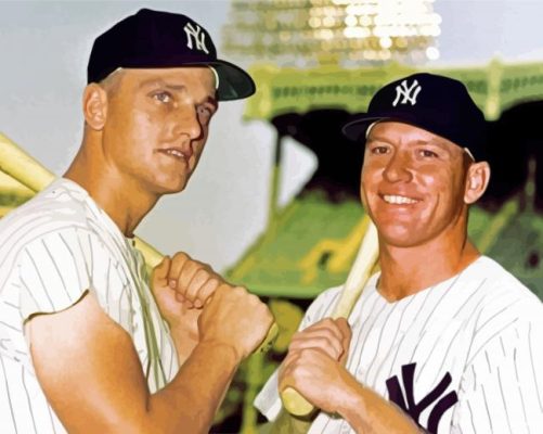 Mickey Mantle And Roger Maris Paint by numbers