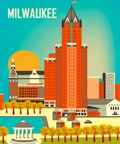 Milwaukee poster paint by number