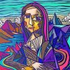 Mona Lisa abstract art paint by numbers