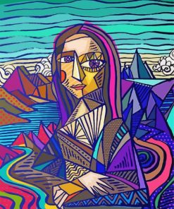 Mona Lisa abstract art paint by numbers