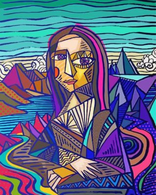 Mona Lisa abstract art paint by numbers