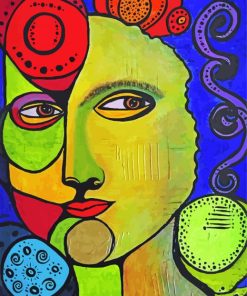 Mona Lisa abstract paint by numbers