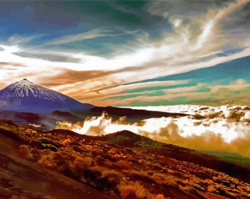Mount Teide Volcano paint by numbers