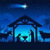 Nativity Scene Silhouette paint by number