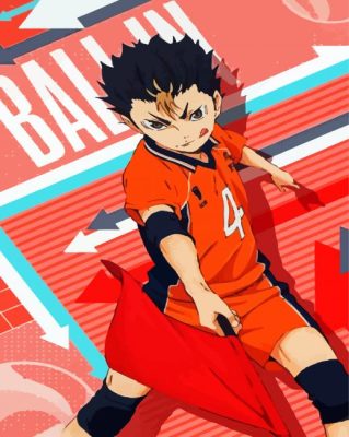 Nishinoya Volleyball Player Paint By Numbers - Numeral Paint Kit