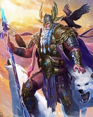Norse Odin paint by numbers
