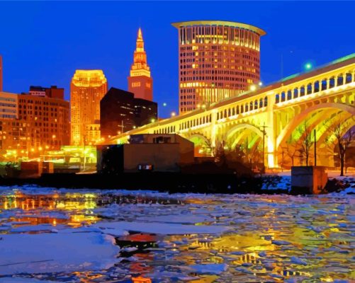 Ohio Cleveland City Paint by numbers