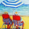 Old Couple On The Beach paint by numbers