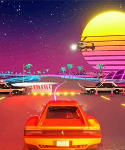 Outrun Video Game paint by numbers
