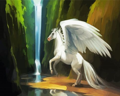 Angelic White Pegasus paint by numbers