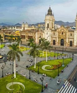 Peru Lima Main Square paint by number paint by number