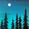 Pine Trees paint by numbers