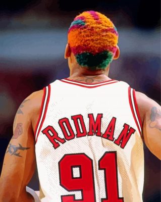 Player Dennis Rodman paint by numbers