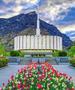 Provo Utah Temple building paint by numbers