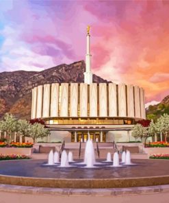 Provo Utah Temple paint by numbers