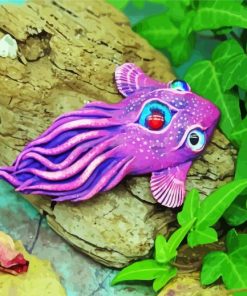 Purple Nudibranch paint by numbers