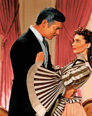 Scarlett O Hara And Rhett Butler paint by numbers