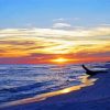 Santa Rosa beach at sunset paint by numbers