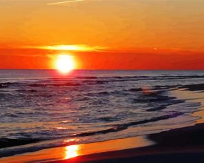 Santa Rosa beach florida at sunset paint by number