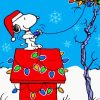 Santa Snoopy paint by numbers