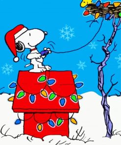 Santa Snoopy paint by numbers