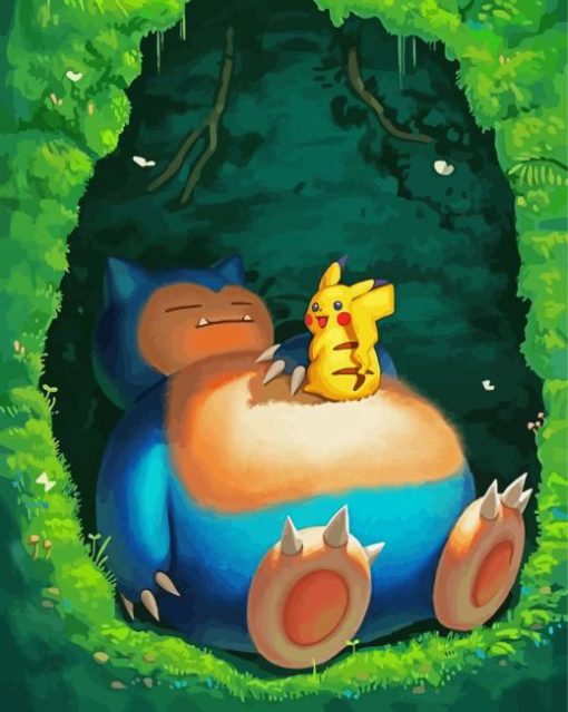 Snorlax Pokemon Paint By Numbers - Numeral Paint Kit