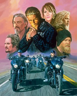 Sons Of Anarchy Serie Characters paint by numbers