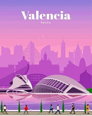 Spain Valencia Poster paint by numbers