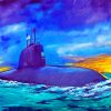 Submarine art paint by numbers