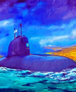 Submarine art paint by numbers