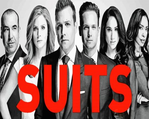 Suits Serie Poster paint by numbers