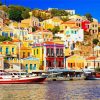 Symi Island Greece Colorful Houses paint by numbers