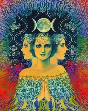 The Three Faces of The Moon Goddess paint by numbers